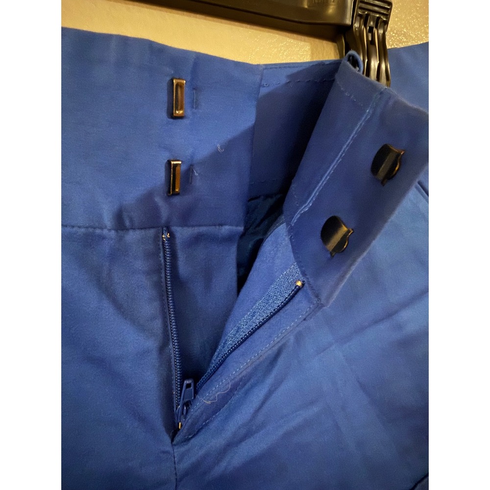 Alice + Olivia Scoop Royal Blue Cuffed Tailored Shorts Size 6 - Picture 7 of 8